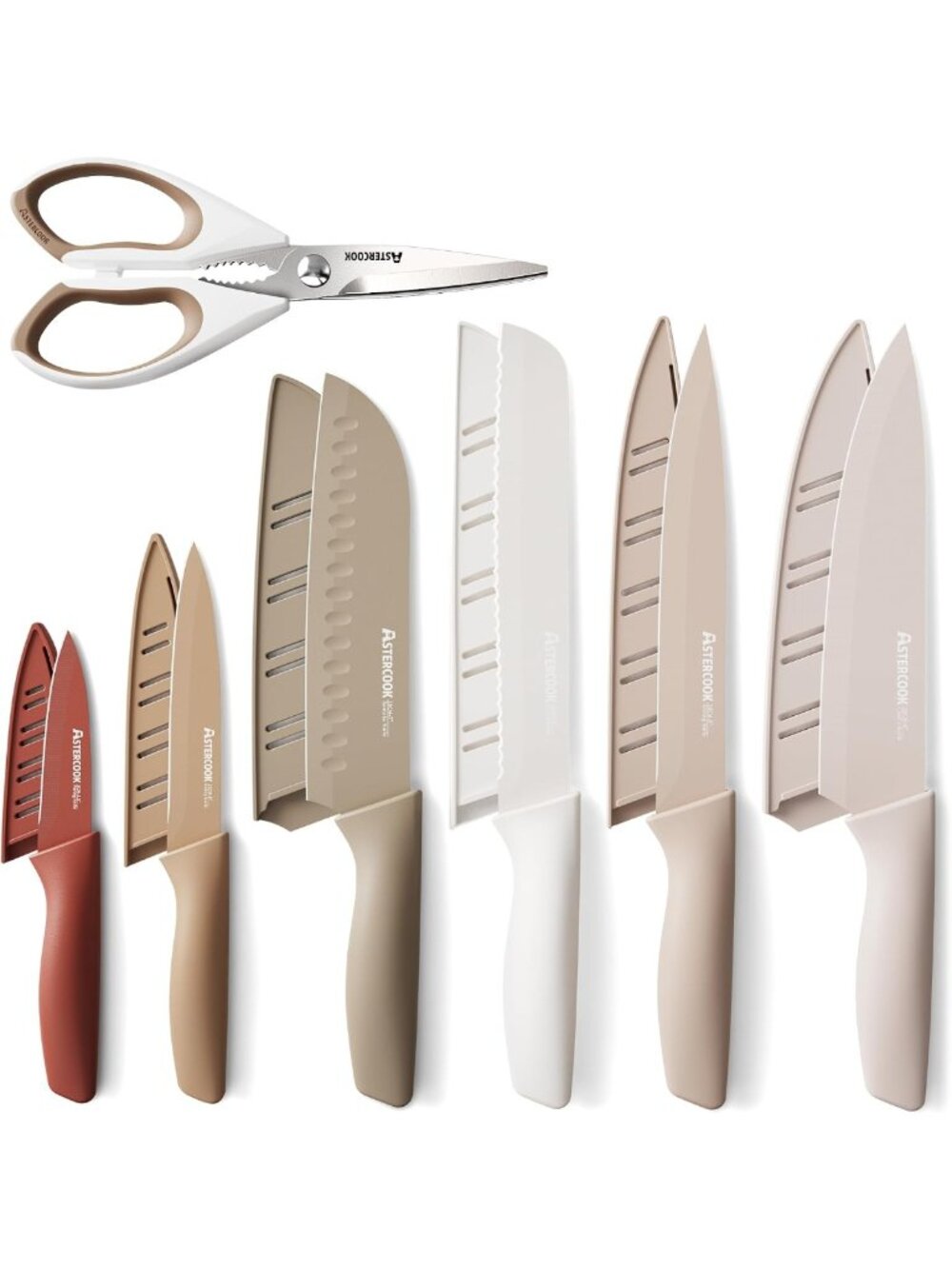 13-Piece Kitchen Knife Set - Stainless Steel, Anti-Rust, Dishwasher Safe